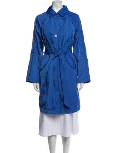 Pre-owned Dennis By Dennis Basso Trench Coat In Blue