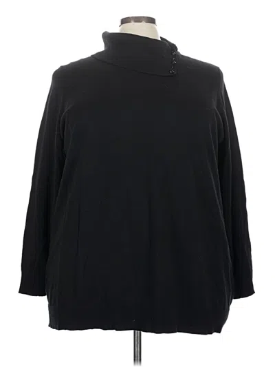 Pre-owned Dennis By Dennis Basso Turtleneck Sweater In Black