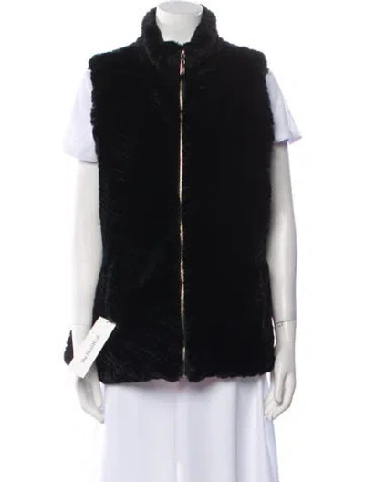 Pre-owned Dennis By Dennis Basso Vest In Black