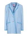 Denny Rose Woman Blazer Light Blue Size 10 Polyester In Blue