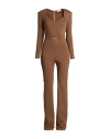 Denny Rose Woman Jumpsuit Brown Size 6 Polyamide, Elastane In Brown