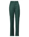 Denny Rose Woman Pants Dark Green Size 10 Polyester, Viscose, Elastane In Green