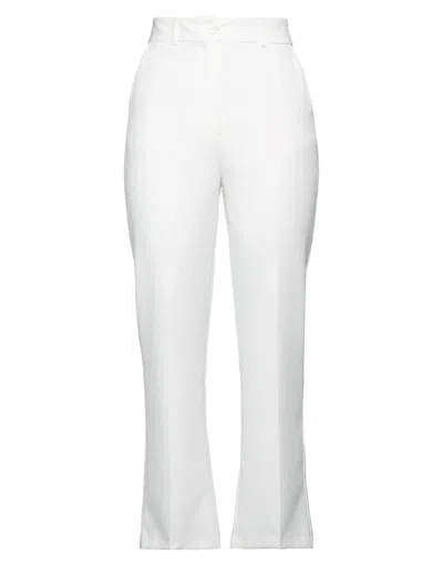 Denny Rose Woman Pants Ivory Size 6 Polyester, Elastane In White