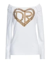 Denny Rose Woman T-shirt White Size Xl Viscose, Elastane In White