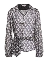 Denny Rose Woman Top Black Size 6 Polyester In Black