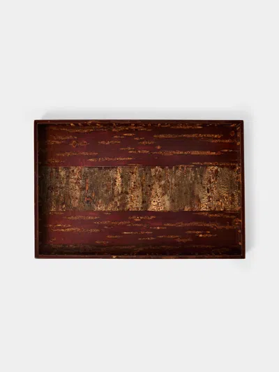 Denshiro Cherry Bark High-edge Serving Tray (8in/20cm)