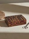 Denshiro Polished Cherry Bark Storage Box In Brown