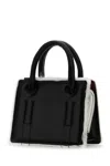 DENTRO BLACK LEATHER MINI OTTO HANDBAG