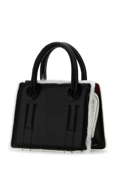 Dentro Black Leather Mini Otto Handbag