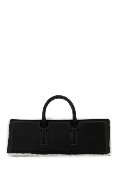 DENTRO DENTRO BLACK LEATHER OTTO HANDBAG