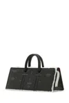 Dentro Grey Leather Otto Handbag In Paper