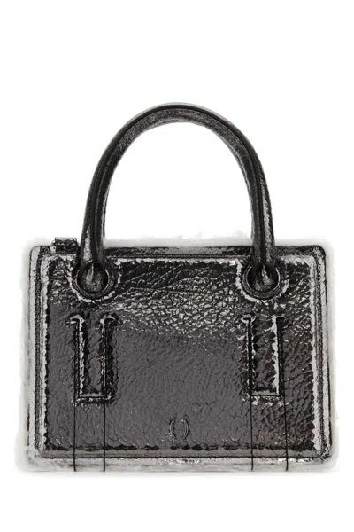 Dentro Lead Leather Mini Otto Handbag In Black
