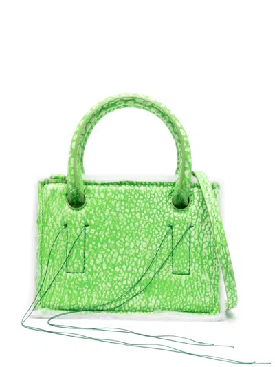 Dentro Mini Otto Leather Tote Bag In 绿色