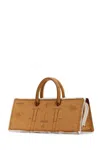 Dentro Printed Paper Handbag In Brown
