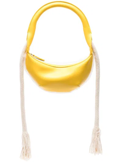 Dentro Yellow Inni Leather Shoulder Bag