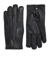 Dents Leather Fur-lined Lumley Gloves In Blue
