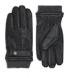 Dents Touch Leather And Wool-blend Touchscreen Gloves In Black
