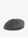 Dents Mens Charcoal Durleigh Round-crown Wool Cap In Charcoal