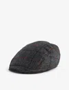 Dents Mens Charcoal Fonthill Flat-crown Wool Cap In Charcoal