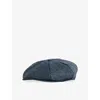 Dents Mens Navy Durleight Tweed Cap Xl In Blue