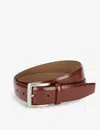 Dents Glossy Leather Belt In Tan