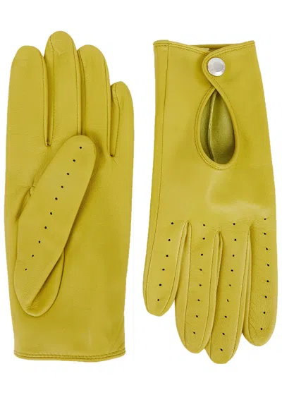 Dents Thruxton Leather Gloves In Yellow