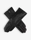 Dents Womens Black Helene Cashmere-lined Leather Gloves In Black