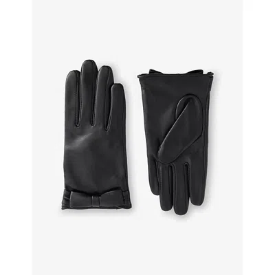 Dents Womens Black Laurie Touchscreen Leather Gloves