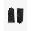 Dents Womens Black Lorraine Braided-trim Wool-blend Gloves In Black