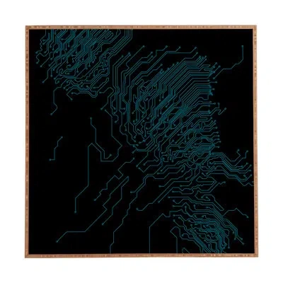 Deny Designs 1 By Matt Leyen - Picture Frame Graphic Art Print On Wood In Black;green