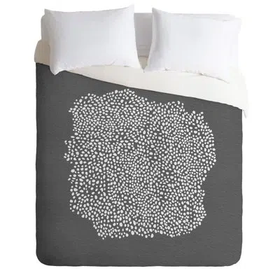 Deny Designs Abolina Study Ii Single Duvet Cover In Gray,white