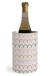 Deny Designs Abstract Waves Stainless Steel Wine Chiller In Green