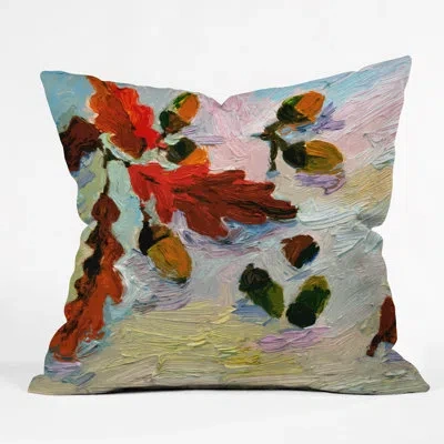 Deny Designs Acorns In The Snow Throw Pillow