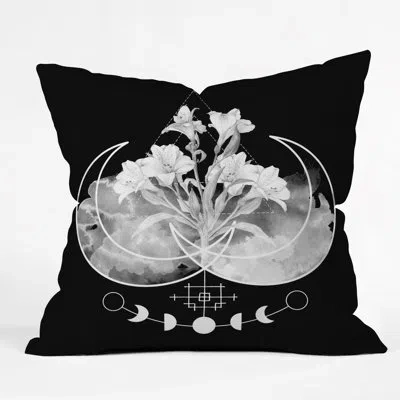 Deny Designs Alesaenzart Moon Flowers Indoor/outdoor Throw Pillow