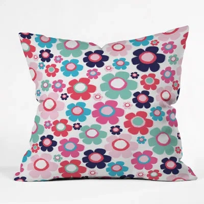 Deny Designs Ali Benyon Indigo Flowers Throw Pillow