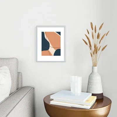 Deny Designs Alilscribble More Shapes Ii Metal Framed Art Print In Silver