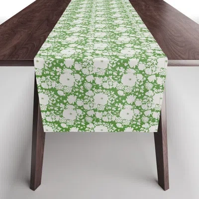 Deny Designs Alison Janssen White Beauty On Green Table Runner