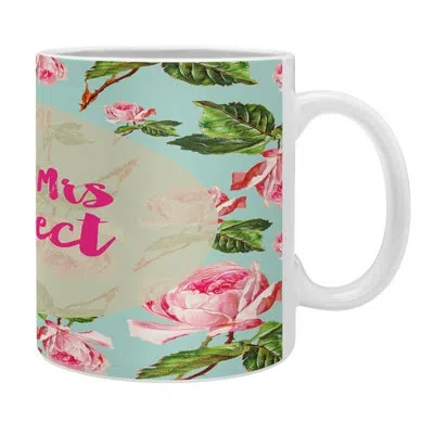 Deny Designs Allyson Johnson Floral Mr And Mrs Perfect Coffee Mug In Blue;green;pink
