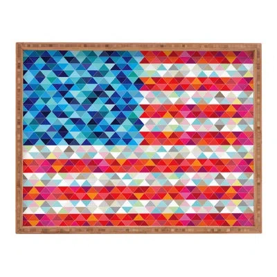 Deny Designs America Coffee Table Tray In Red