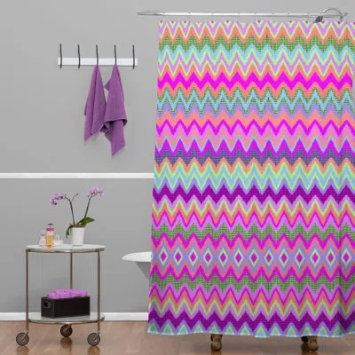 Deny Designs Amy Sia Chevron 2 Woven Polyester Shower Curtain
