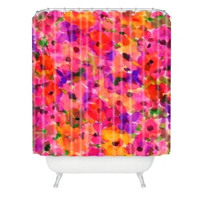 Deny Designs Amy Sia Fleur Rouge Shower Curtain