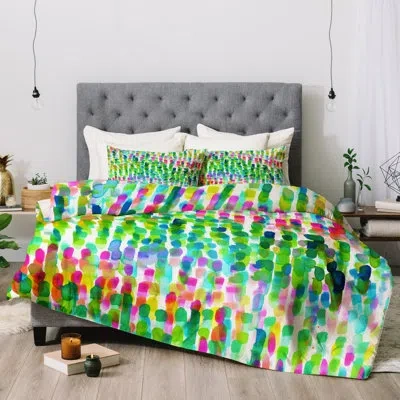 Deny Designs Amy Sia Molokai Comforter In Green