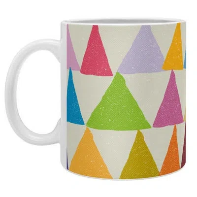 Deny Designs Analogous Shapes Coffee Mug In White;pink;taupe