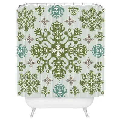 Deny Designs Andi Bird Monstrous Single Shower Curtain In Earth