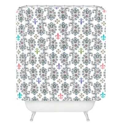 Deny Designs Andi Bird Paisley Ornamental Single Shower Curtain