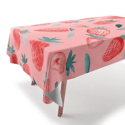 Deny Designs Angela Minca Pink Strawberries Tablecloth