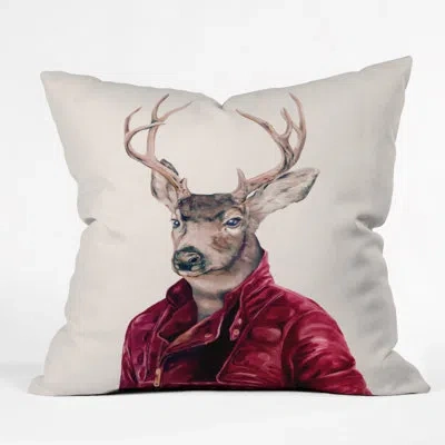Deny Designs Animal Crew Deer Indoor/outdoor Throw Pillow