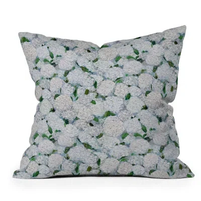 Deny Designs Ann Marie Coolick Annabelle Hydrangea Garden Throw Pillow