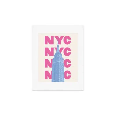Deny Designs April Lane Art Nyc Empire State Building Art Print - Unframed In Cream