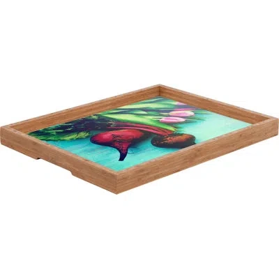 Deny Designs Asher Ottoman/coffee Table Tray In Brown